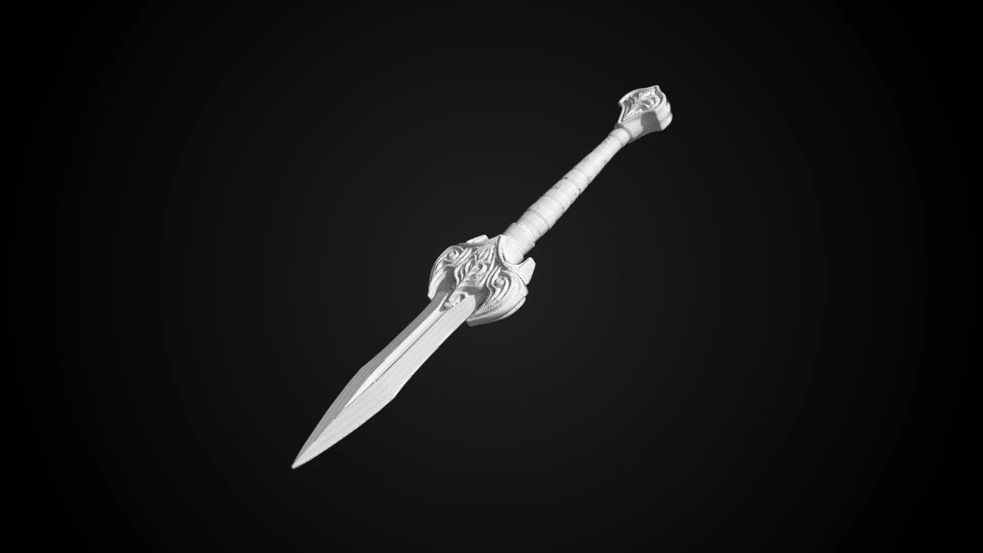 Stylized Hobbit Sword - Shirebite - Game Ready 3D model_7