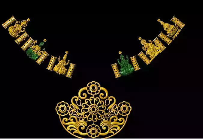 South kundan nackless witg god all murti