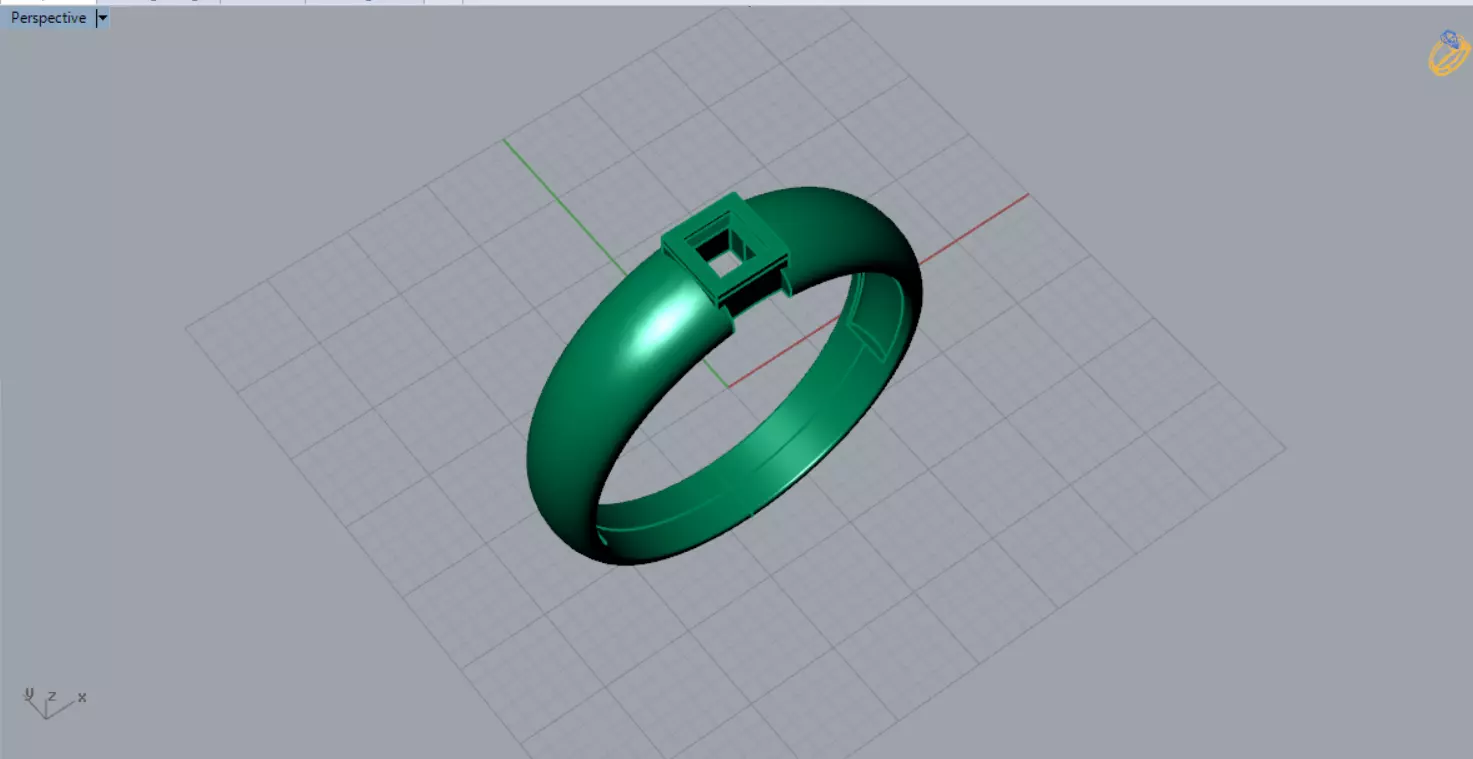 Man solitaire ring modern design model mr0234 3D print model_5