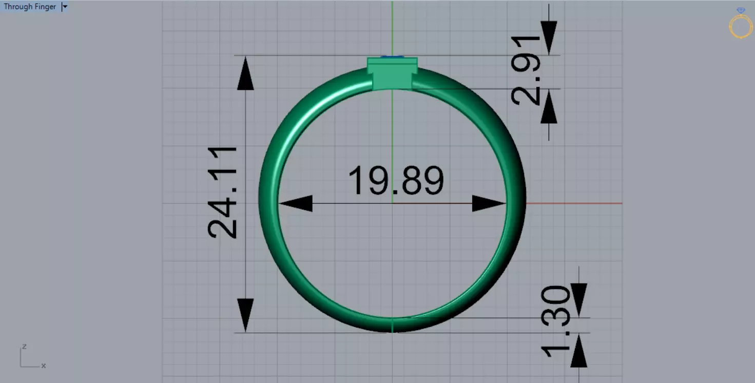 Man solitaire ring modern design model mr0234 3D print model_12