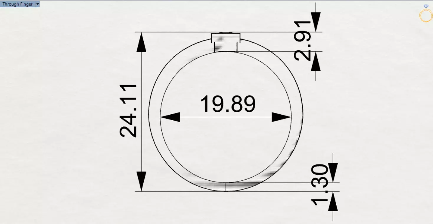 Man solitaire ring modern design model mr0234 3D print model_24