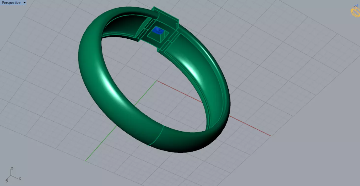Man solitaire ring modern design model mr0234 3D print model_8