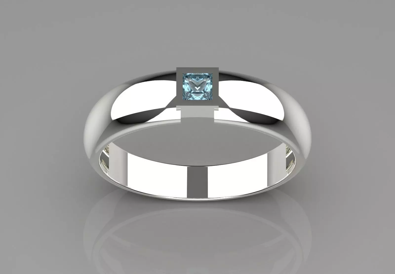 Man solitaire ring modern design model mr0234 3D print model_16