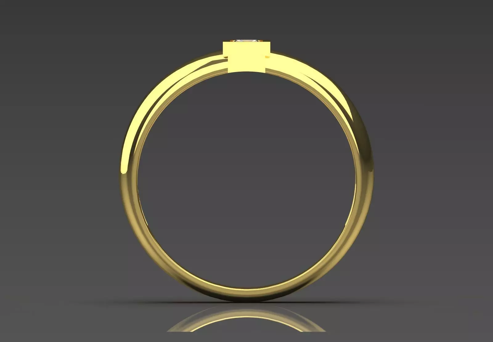 Man solitaire ring modern design model mr0234 3D print model_1