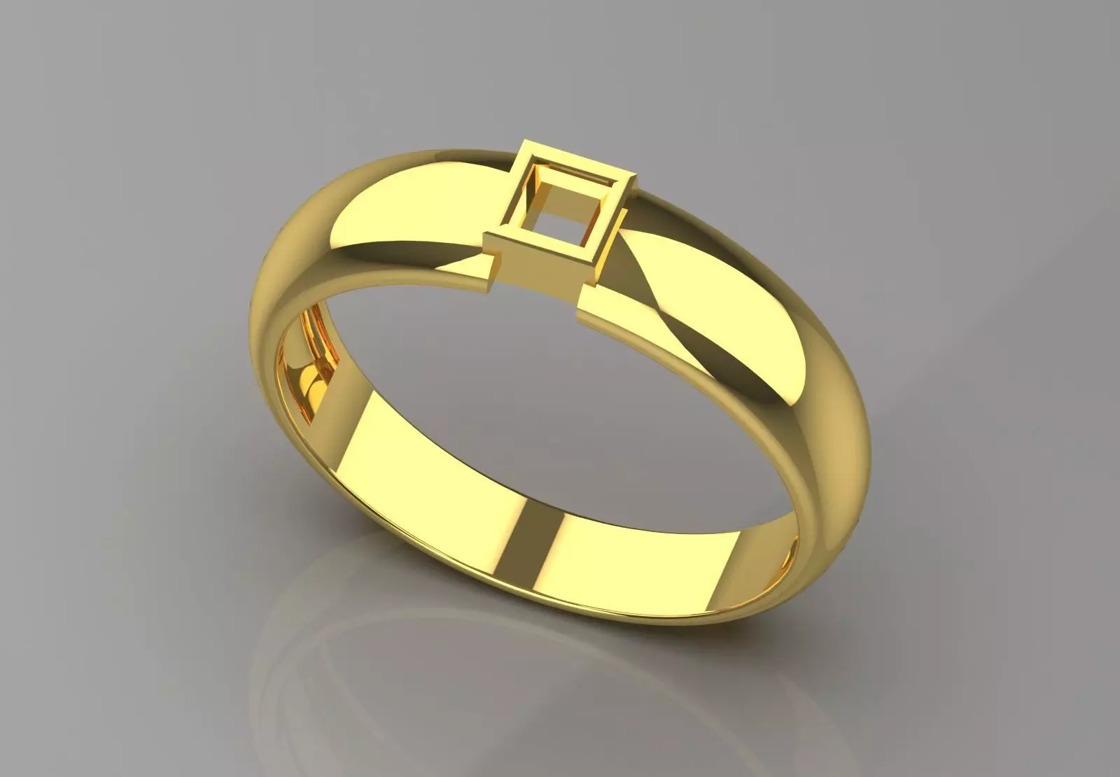 Man solitaire ring modern design model mr0234 3D print model_18