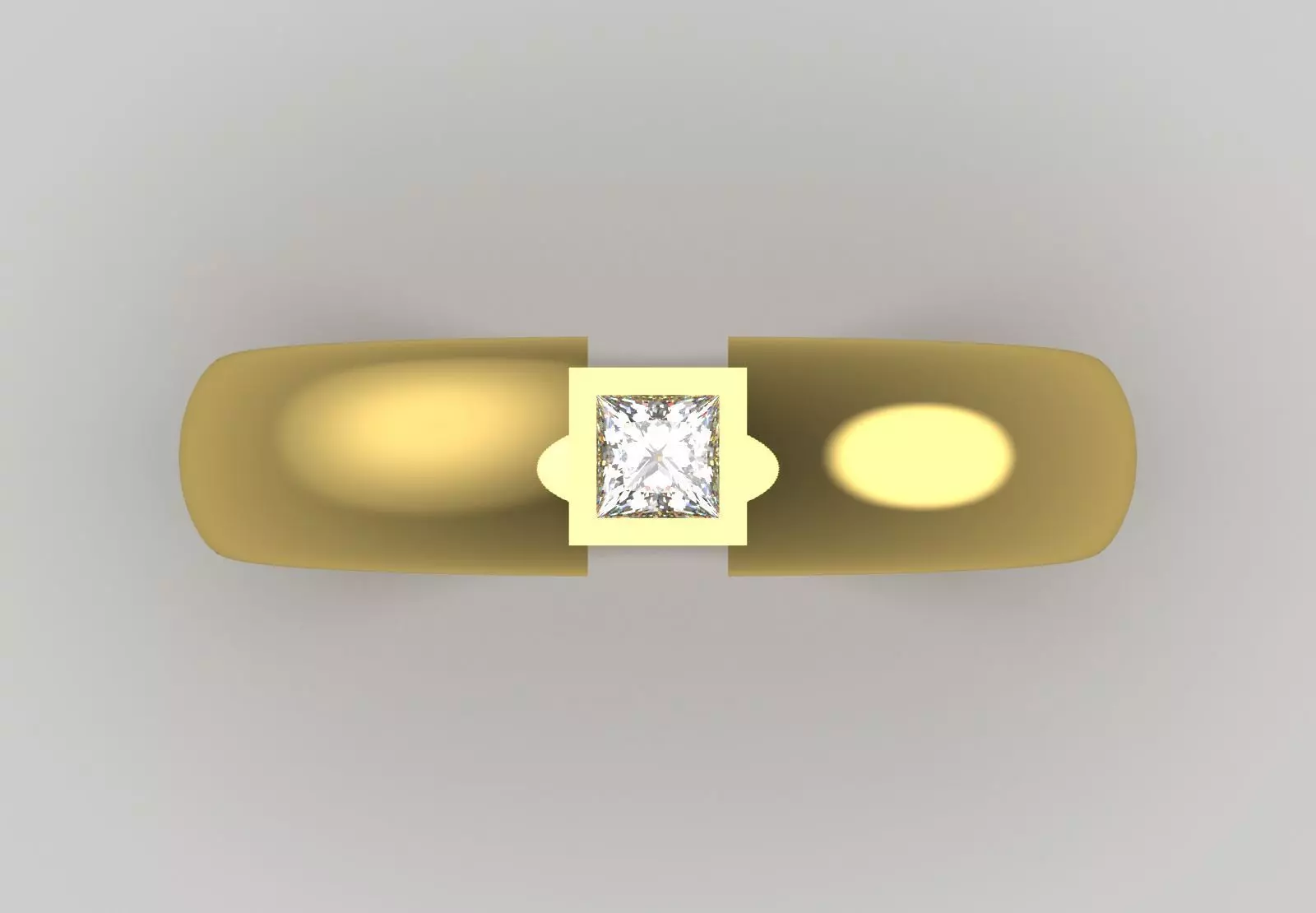Man solitaire ring modern design model mr0234 3D print model_3