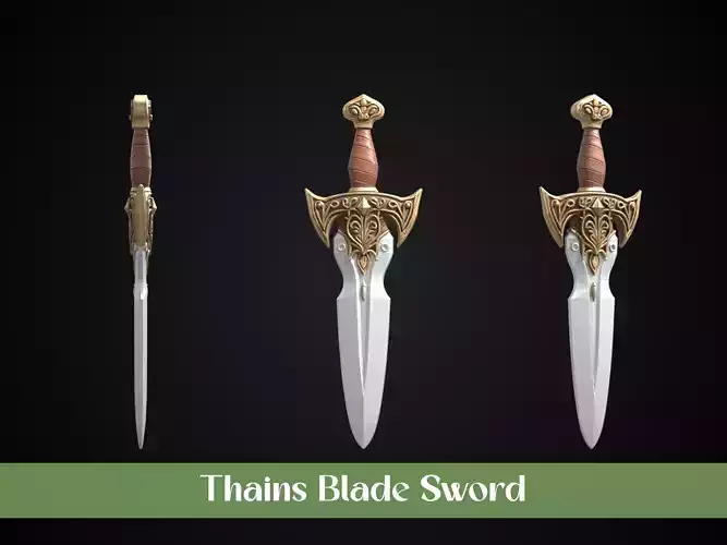 Stylized Hobbit Sword - Thains Blade