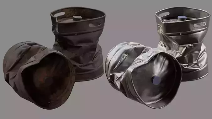 Crushed Keg 03 3D model