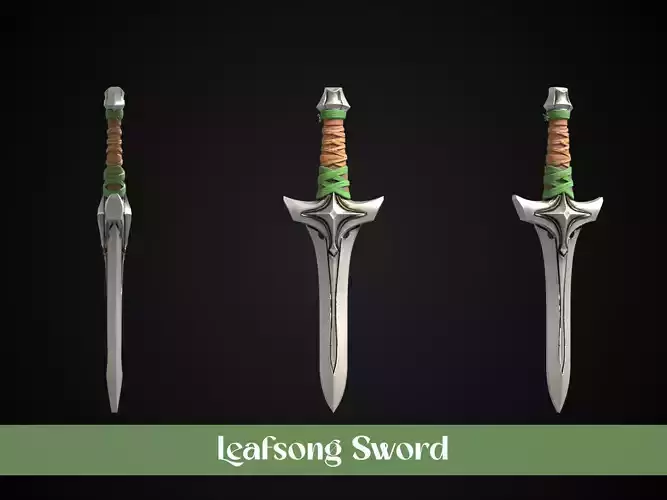 Stylized Hobbit Sword - Leafsong
