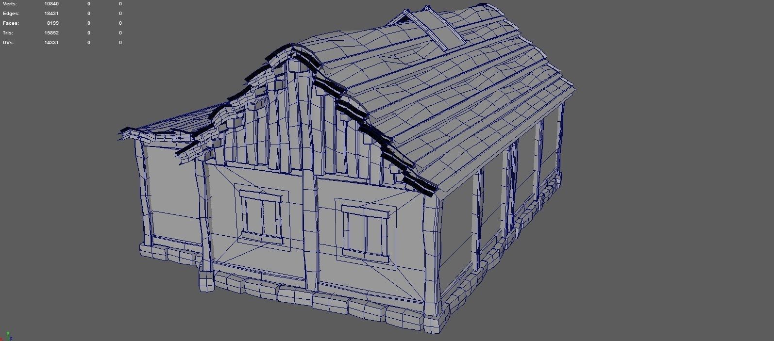 Medieval House Low poly  Low-poly 3D model_26