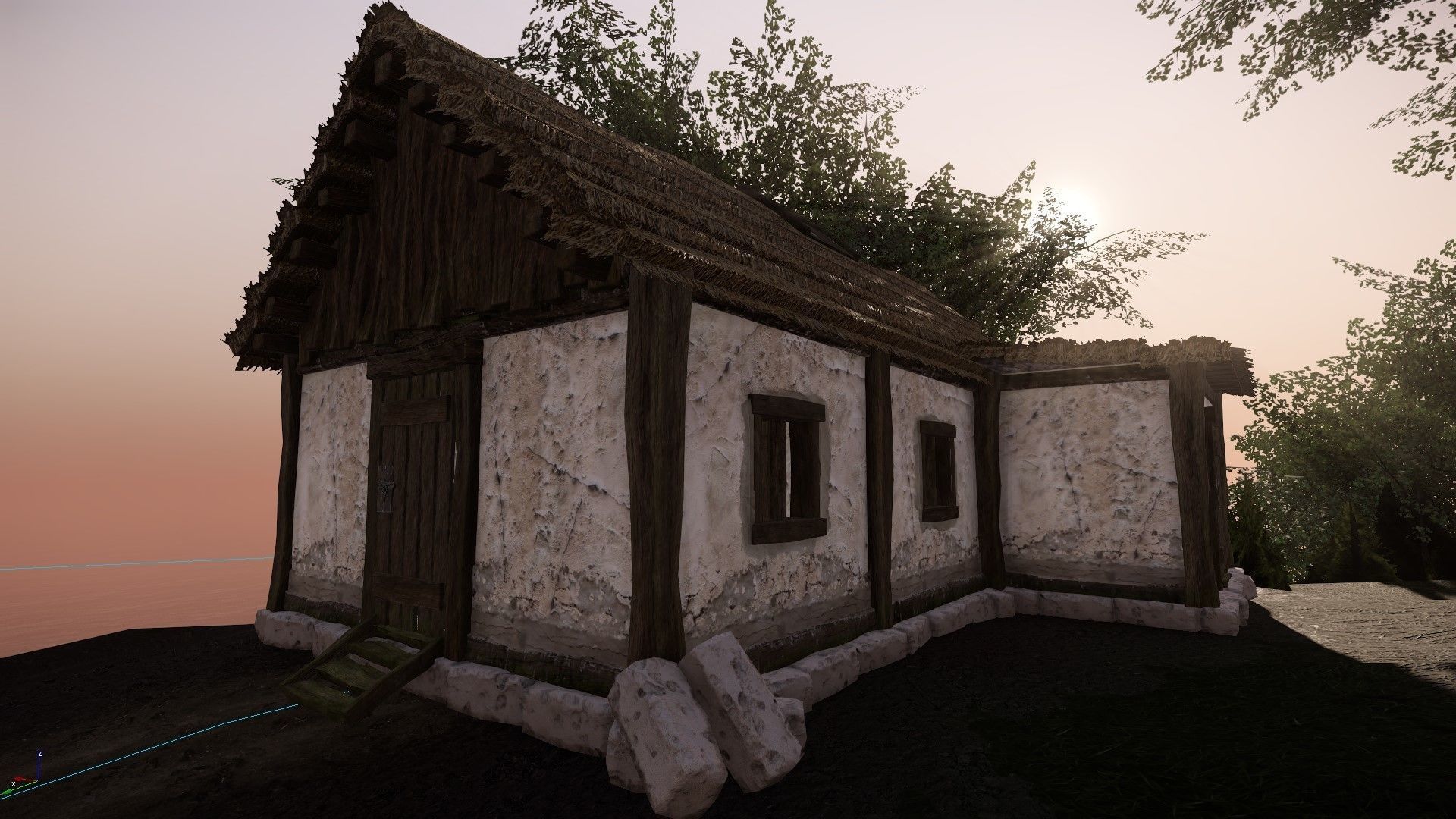 Medieval House Low poly  Low-poly 3D model_3