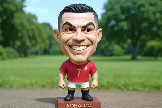 Ronaldo - FOOTBALL - bobblehead - funny caricature - 3d print 3D print model