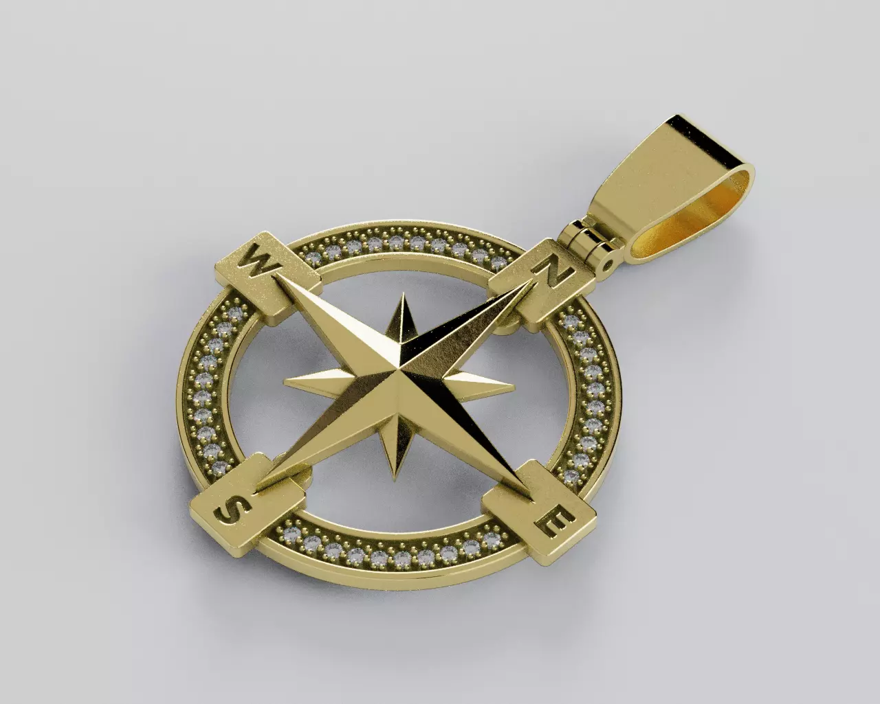 Compass Pendant - Colgante Brujula 3D print model_8