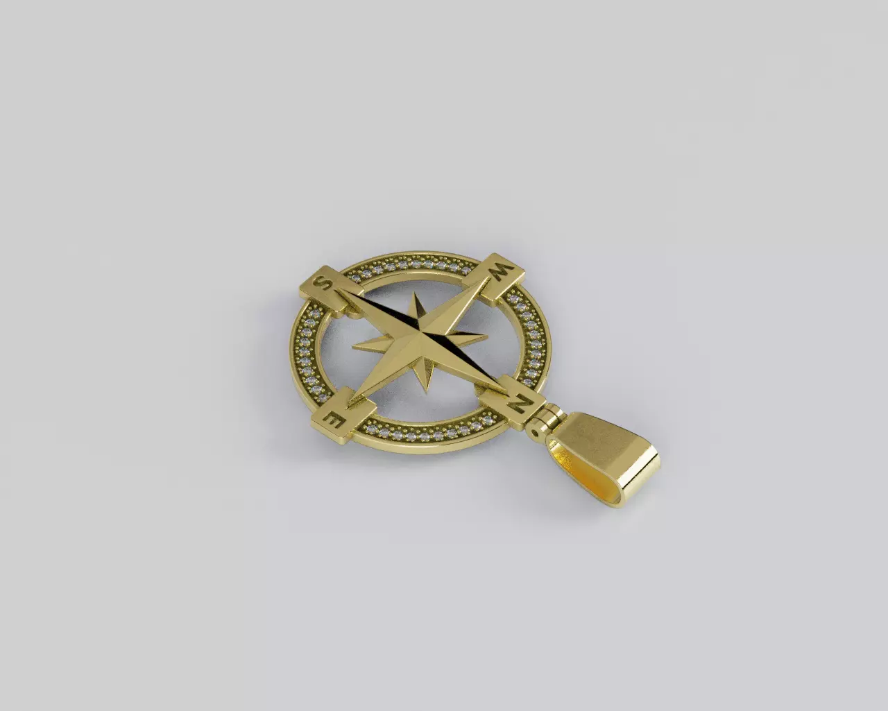 Compass Pendant - Colgante Brujula 3D print model_16