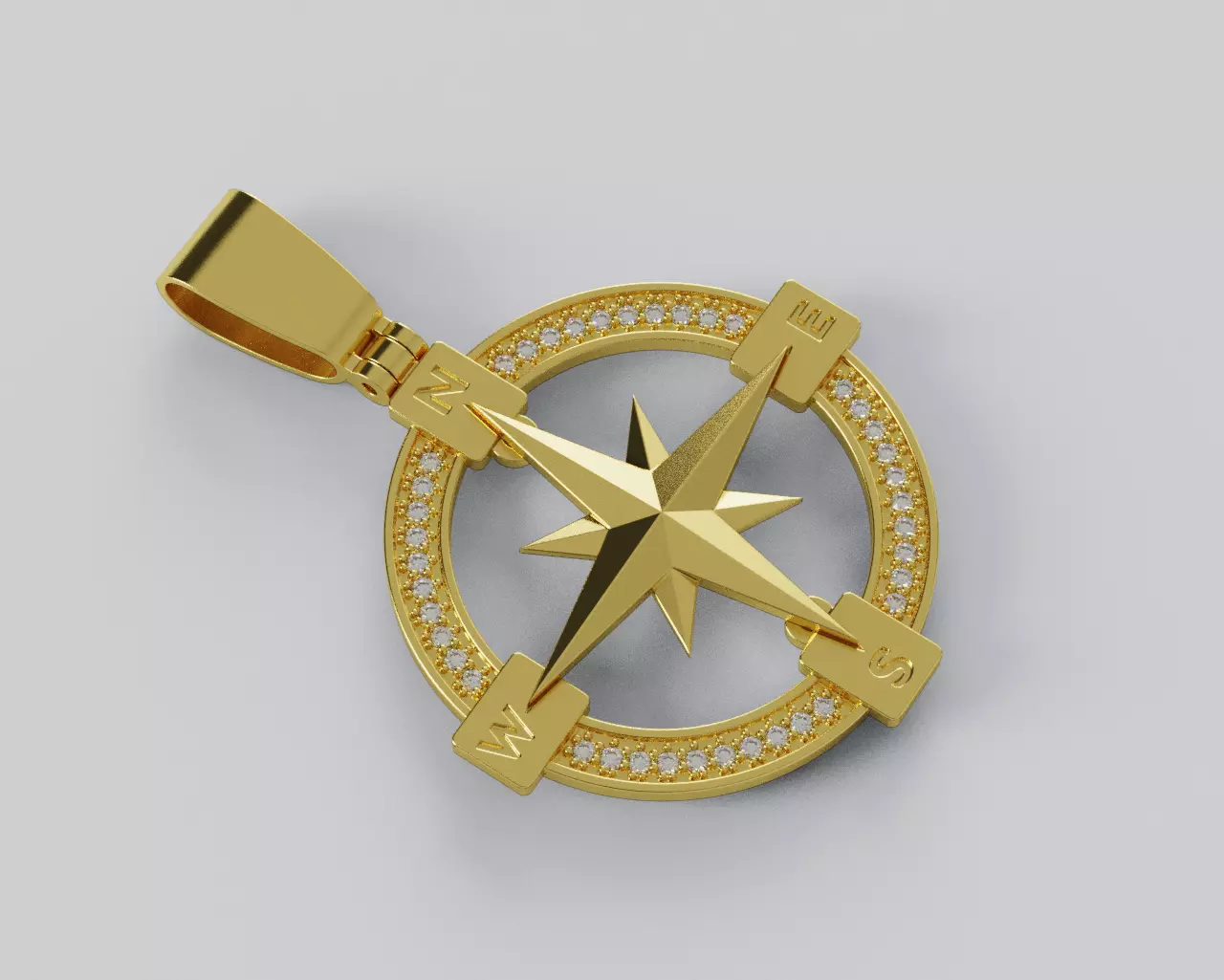 Compass Pendant - Colgante Brujula 3D print model_7