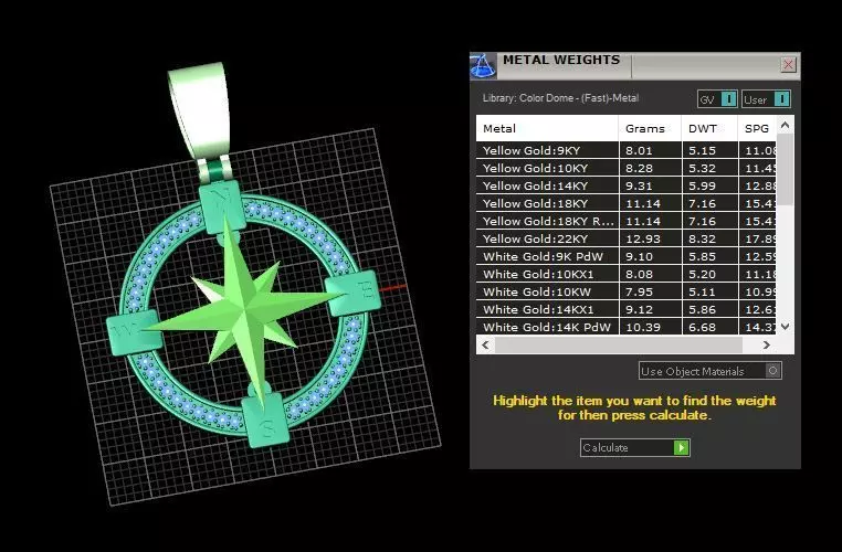 Compass Pendant - Colgante Brujula 3D print model_20