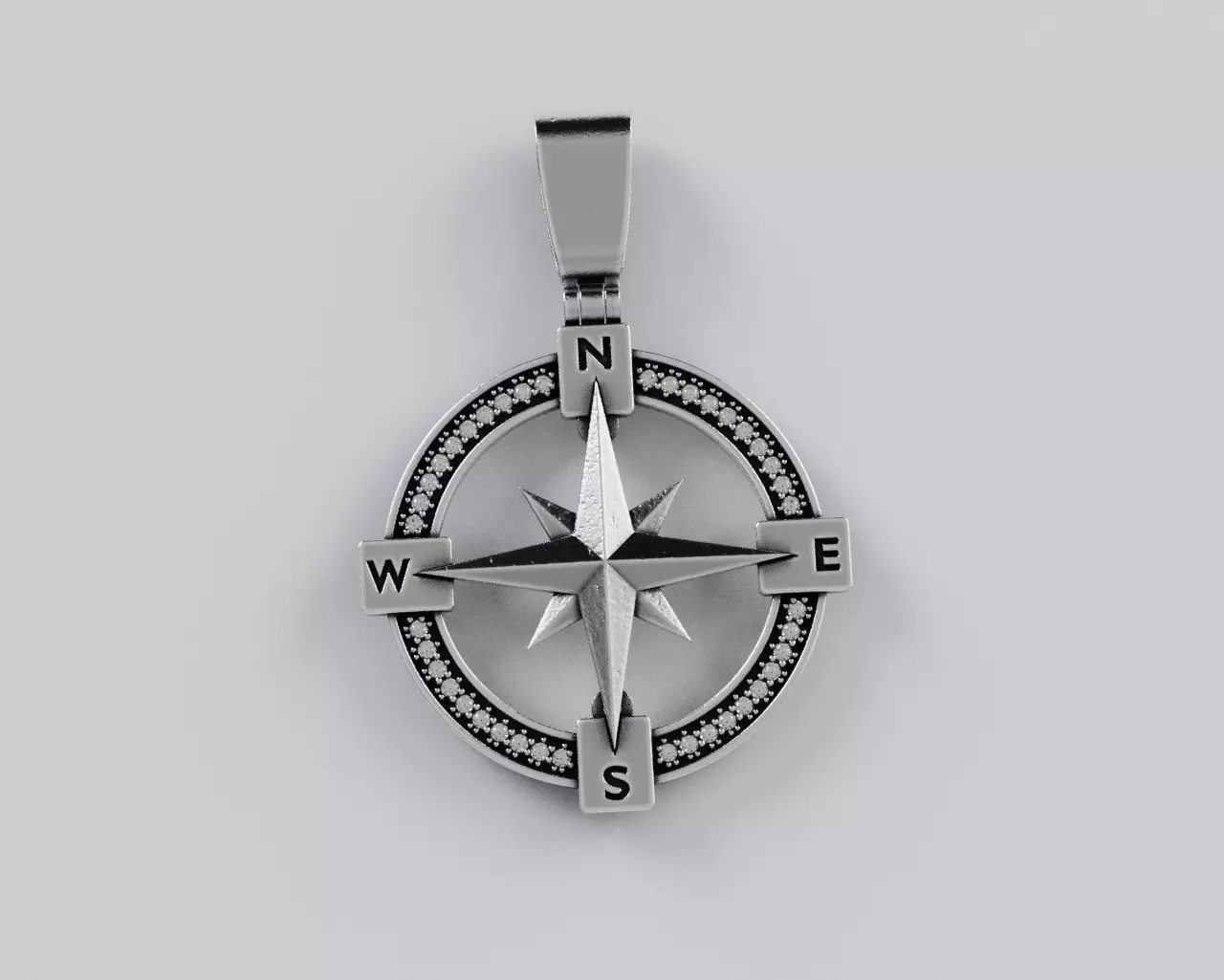 Compass Pendant - Colgante Brujula 3D print model_3