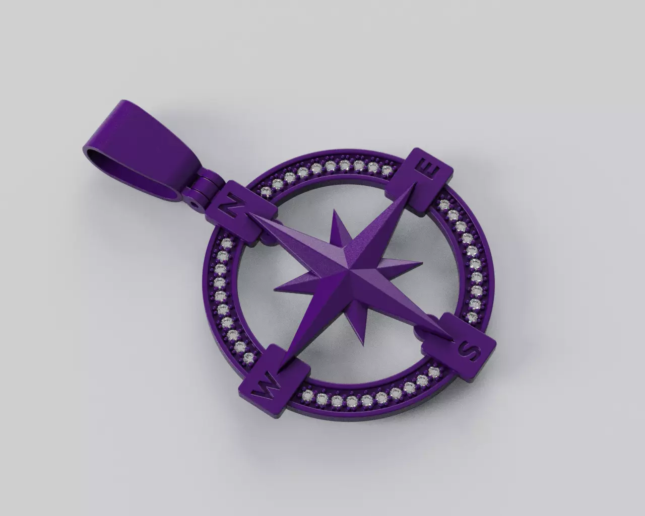 Compass Pendant - Colgante Brujula 3D print model_6