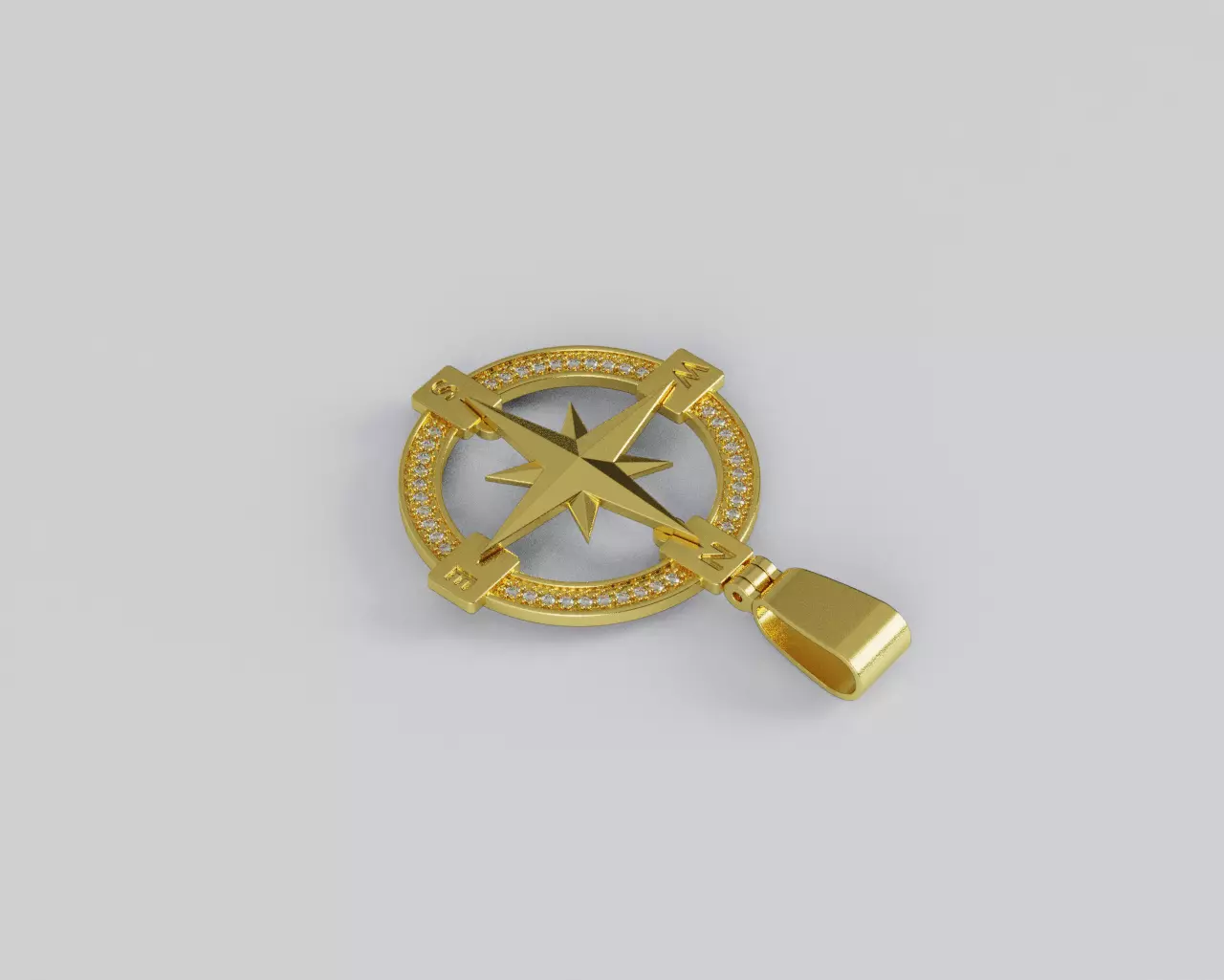Compass Pendant - Colgante Brujula 3D print model_19