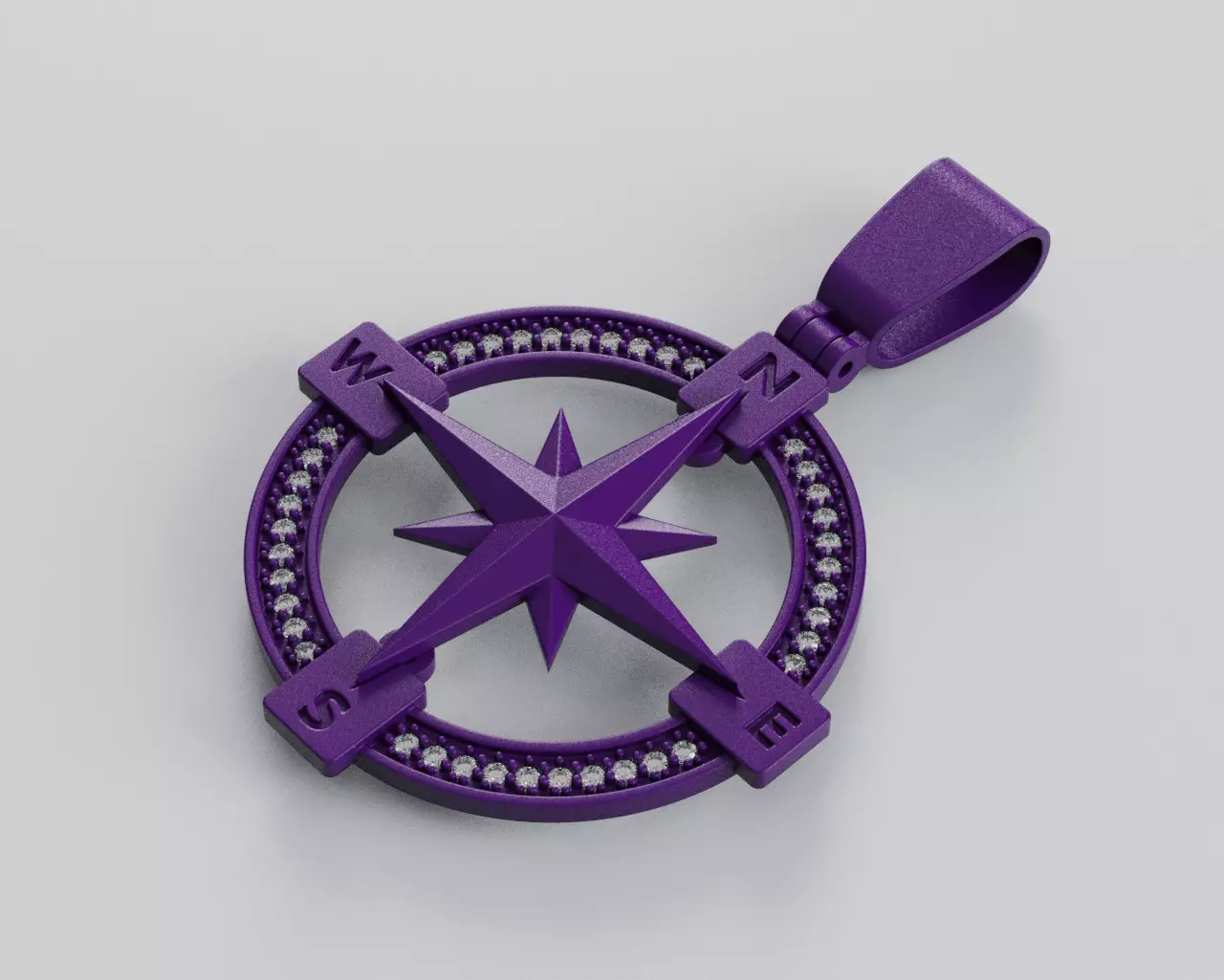 Compass Pendant - Colgante Brujula 3D print model_10