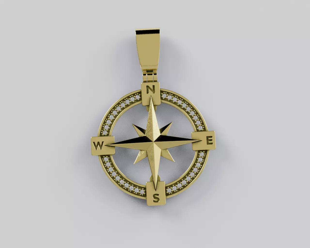 Compass Pendant - Colgante Brujula 3D print model_0