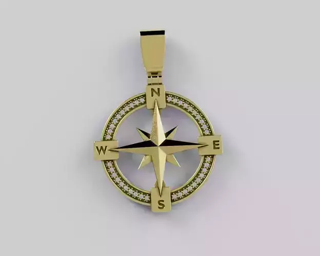Compass Pendant - Colgante Brujula 3D print model