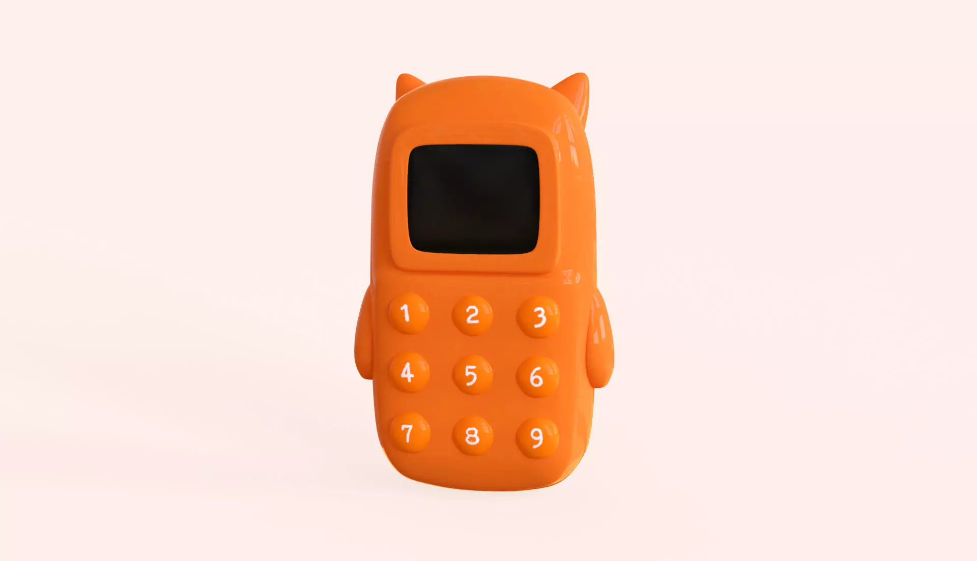 Fox Phone Toy Low-poly 3D model_0