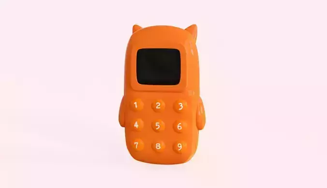 Fox Phone Toy  Low-poly 3D model