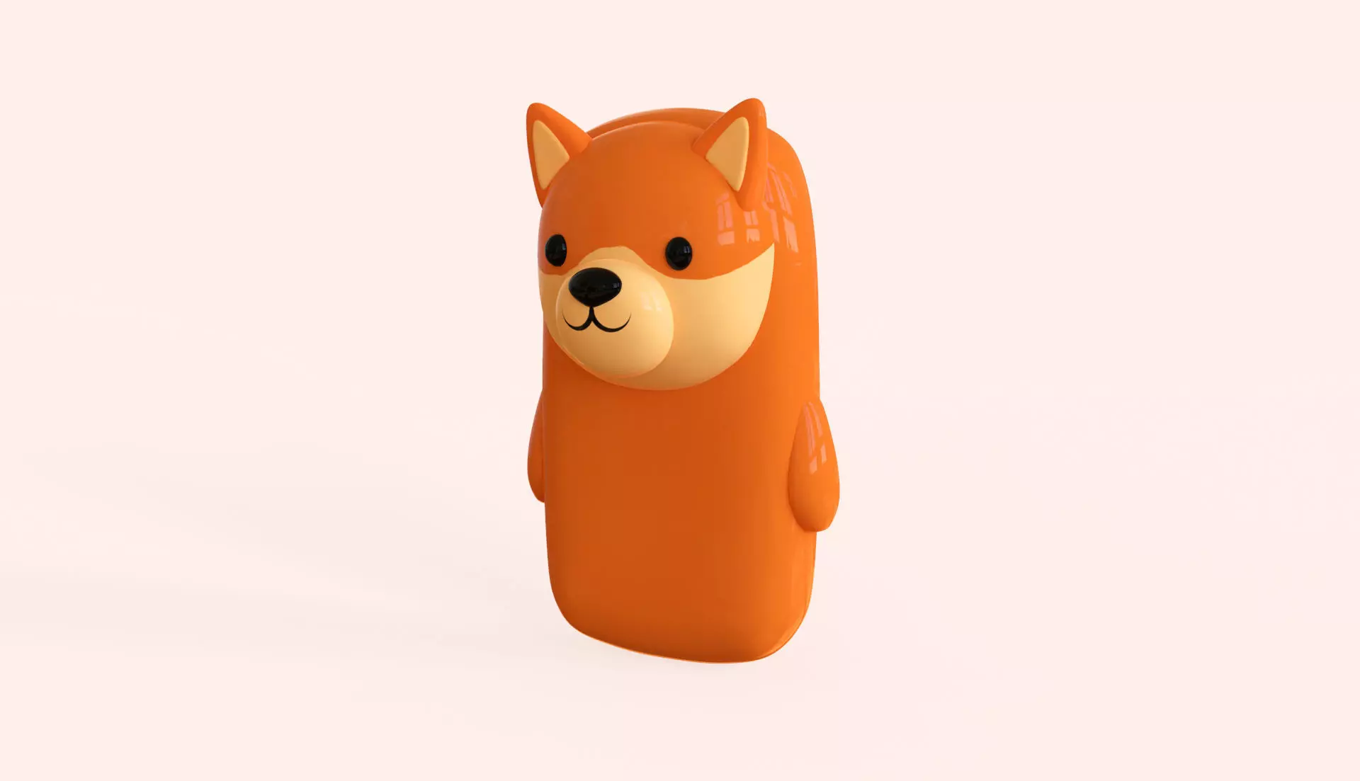 Fox Phone Toy Low-poly 3D model_3