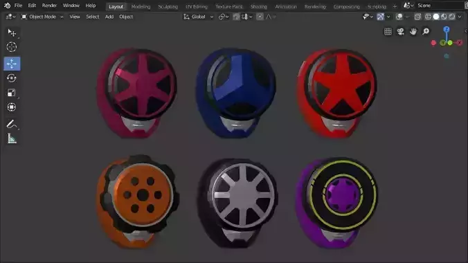 Bakuage Sentai Boombonger Helmet Team Pepakura Foam Unfold