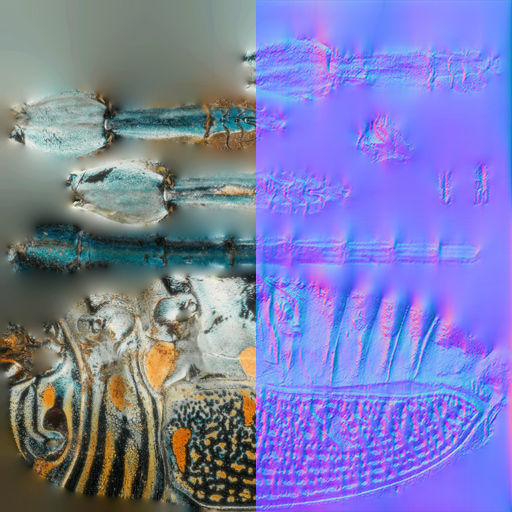 Rigged Insect Zographus Regalis Centralis Low-poly 3D model_9