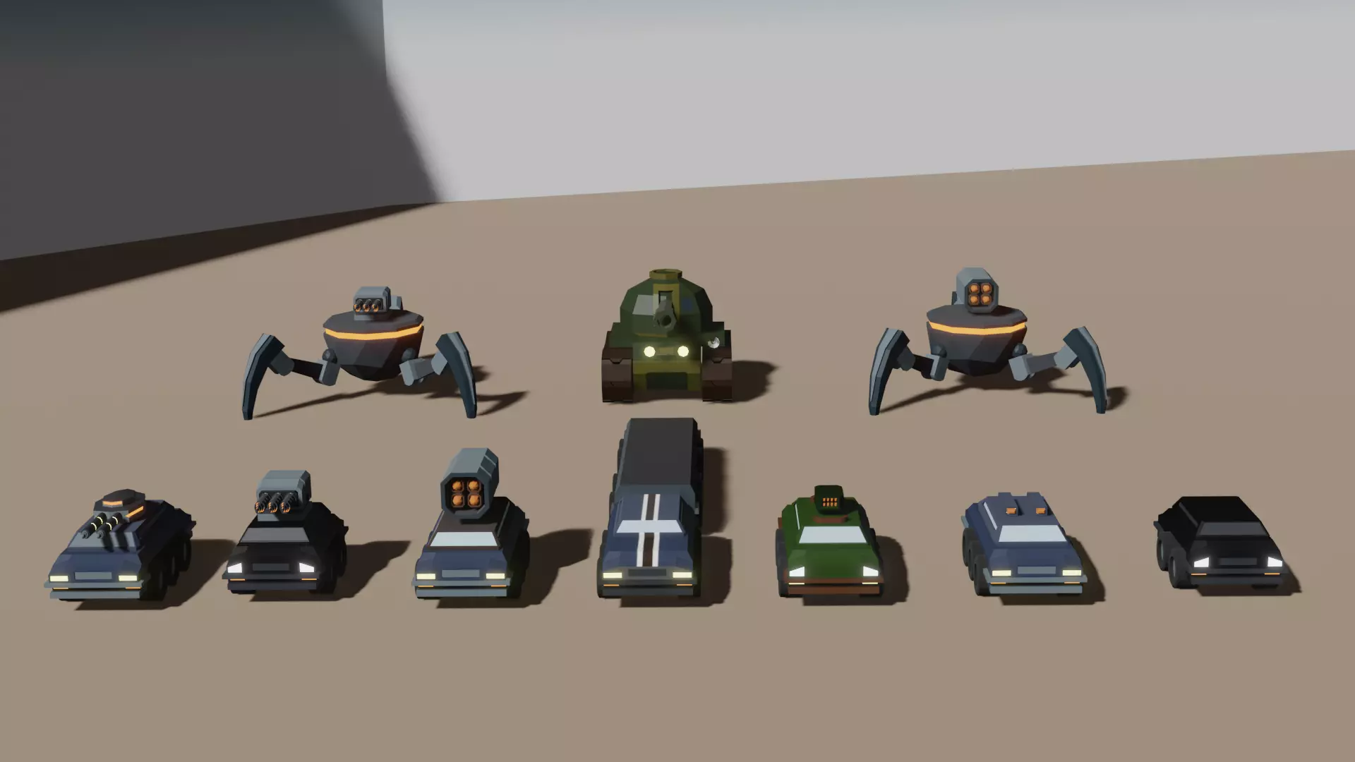 Modular Stylised Vehicles 3D model_1