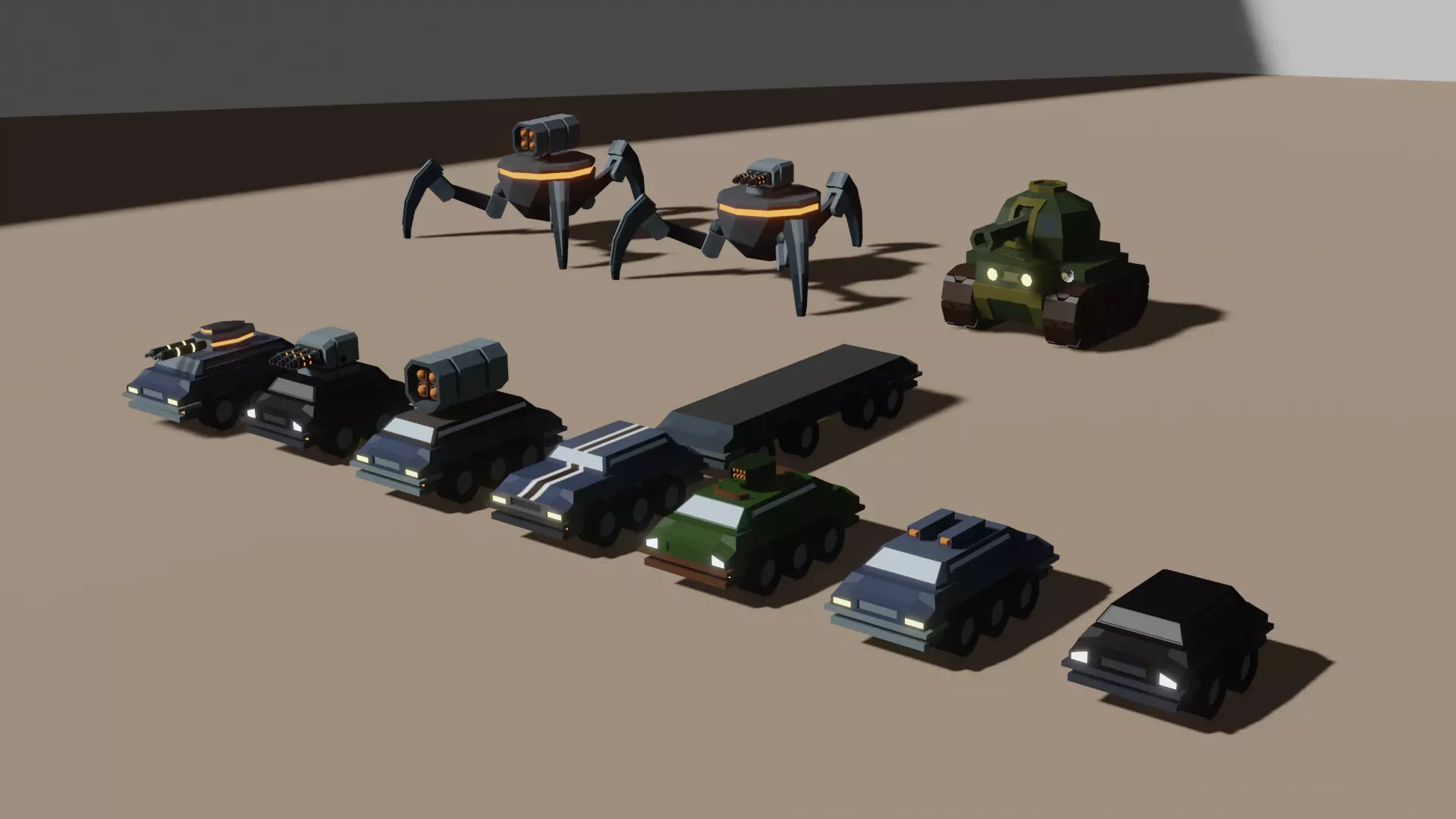 Modular Stylised Vehicles 3D model_0