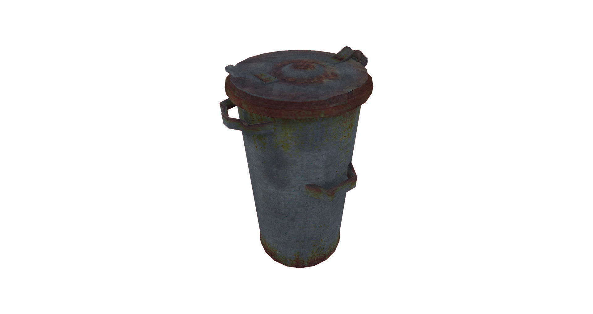 Trash Can Low poly Free low-poly 3D model_5