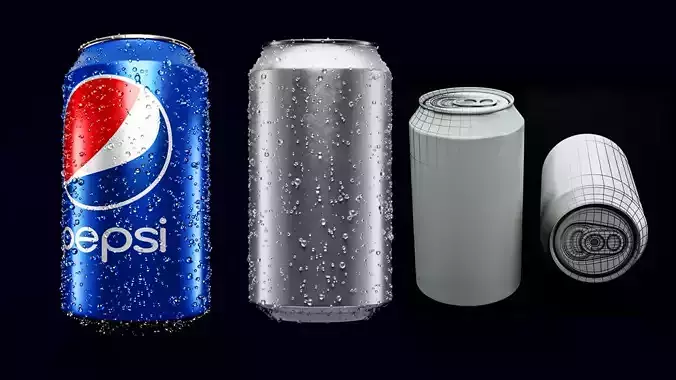Soda Can 3D Model 330ml - High Poly 3D model  3D model