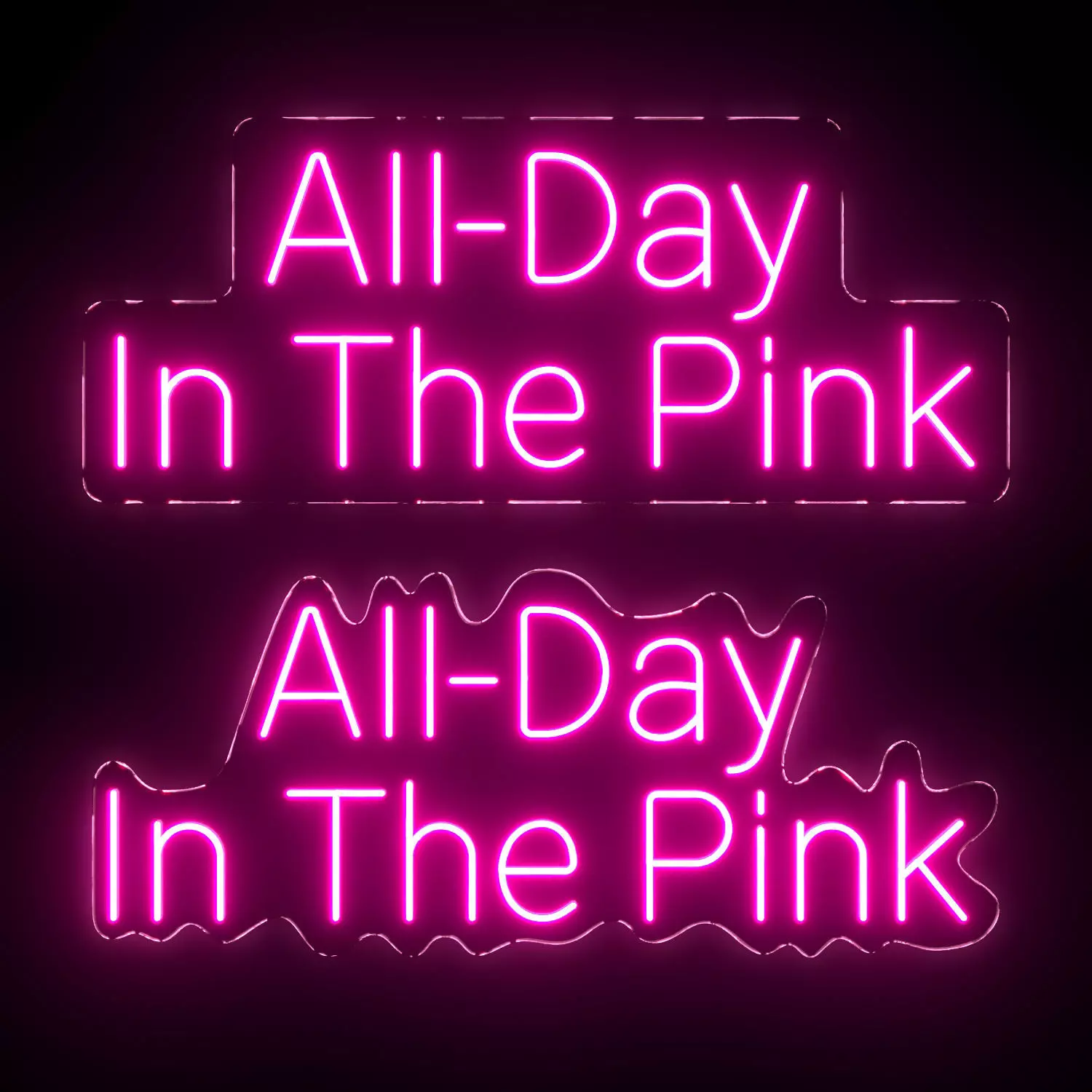 All Day In The Pink Neon Sign 3D model