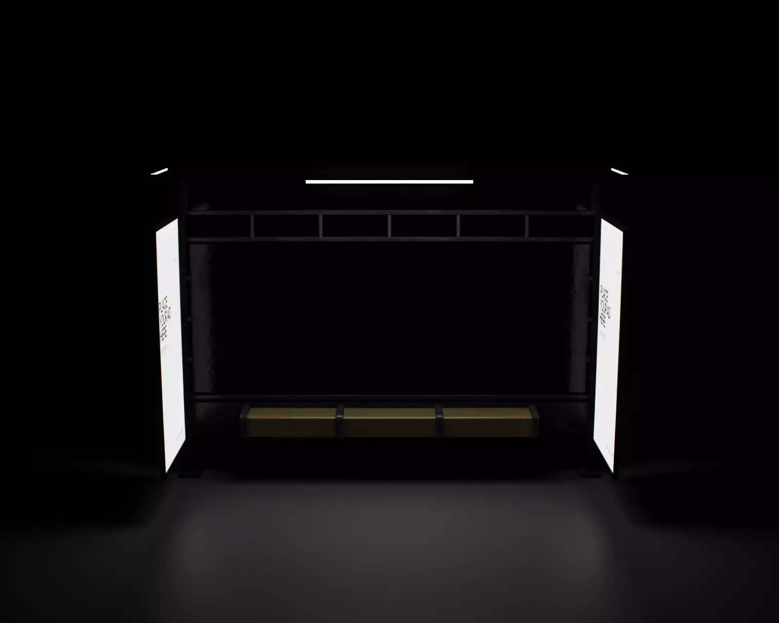 Bus Stop Type A Low-poly 3D model_17