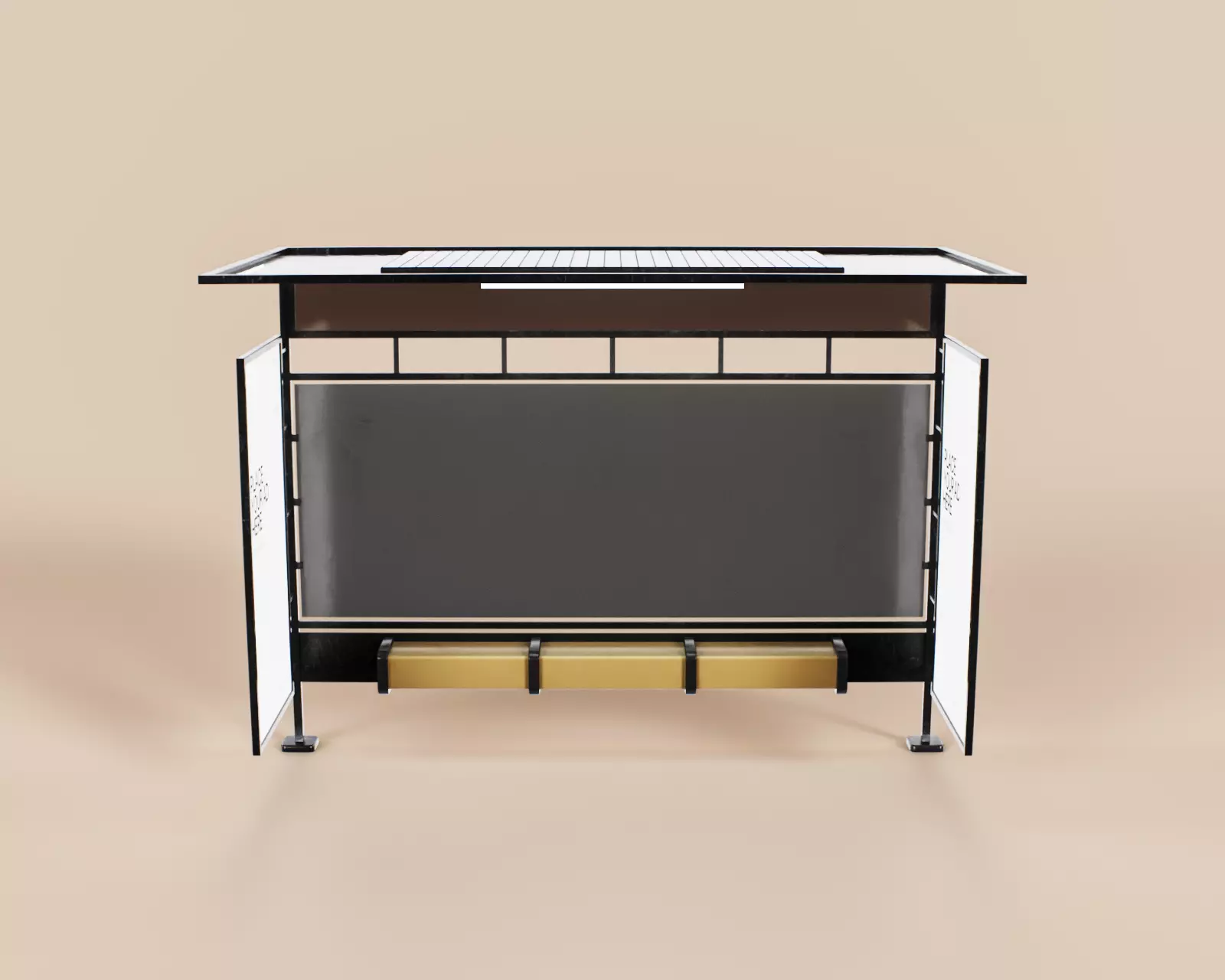 Bus Stop Type A Low-poly 3D model_9