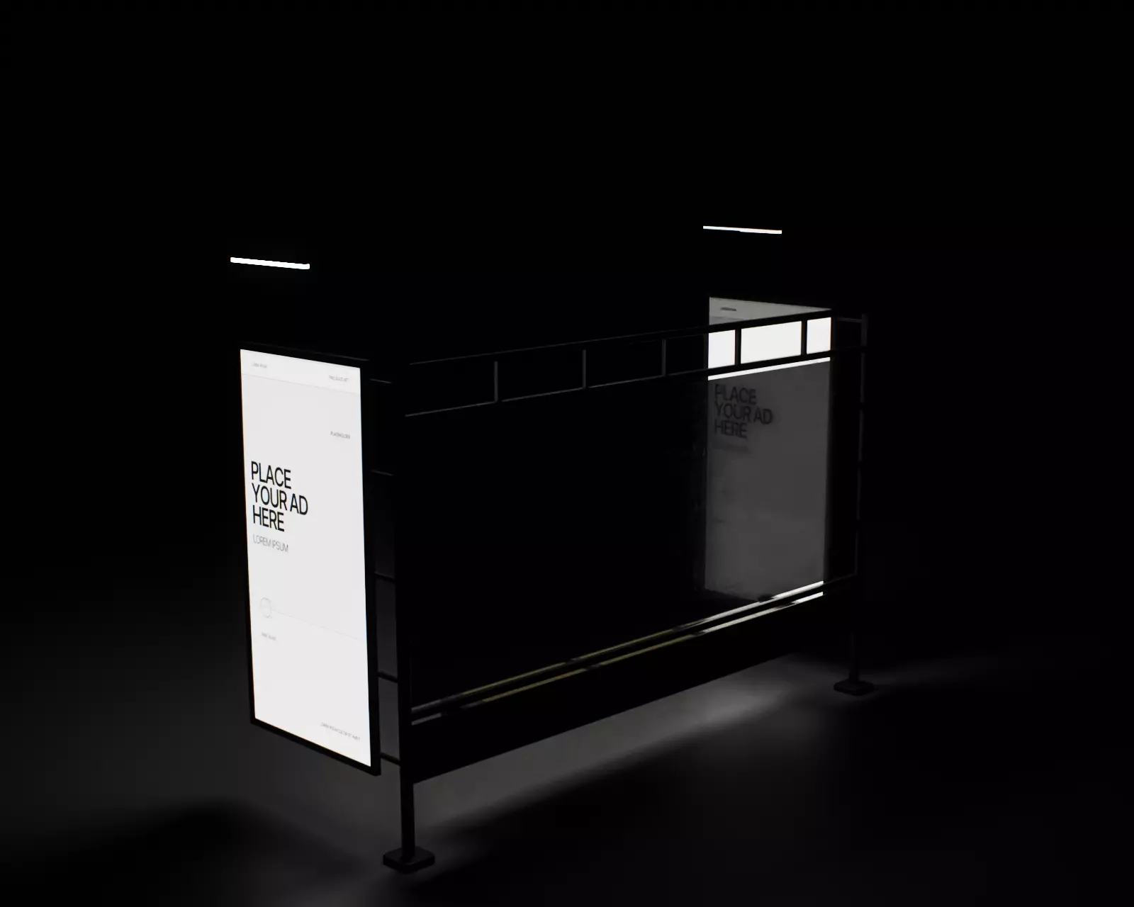 Bus Stop Type A Low-poly 3D model_22