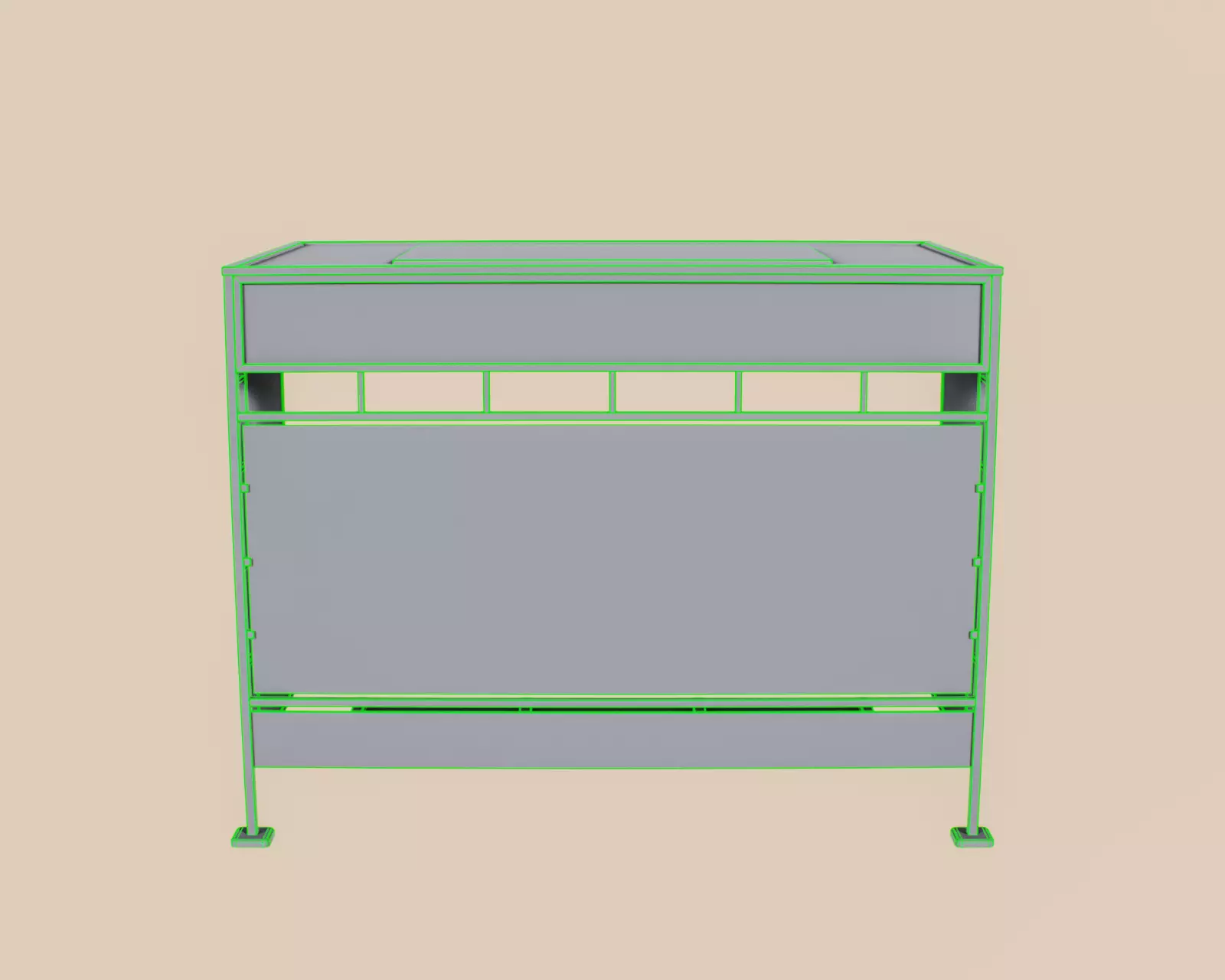 Bus Stop Type A Low-poly 3D model_29