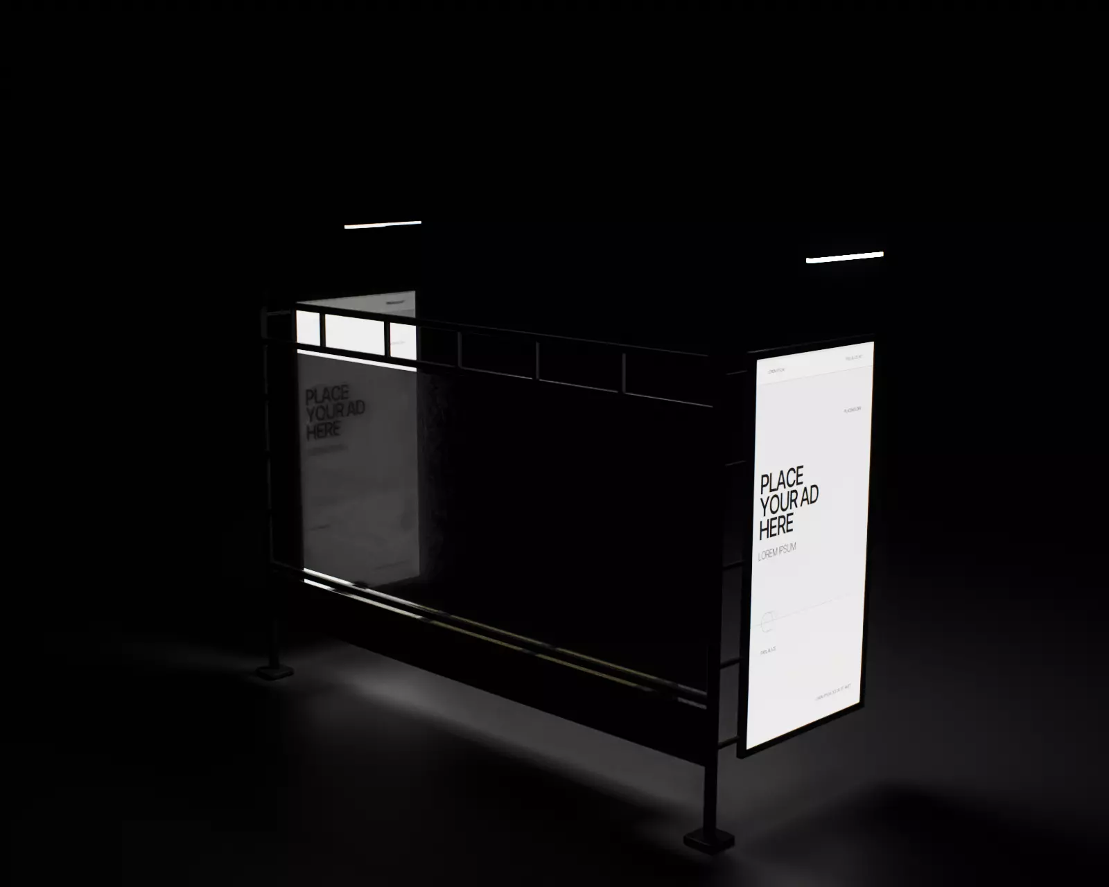 Bus Stop Type A Low-poly 3D model_20