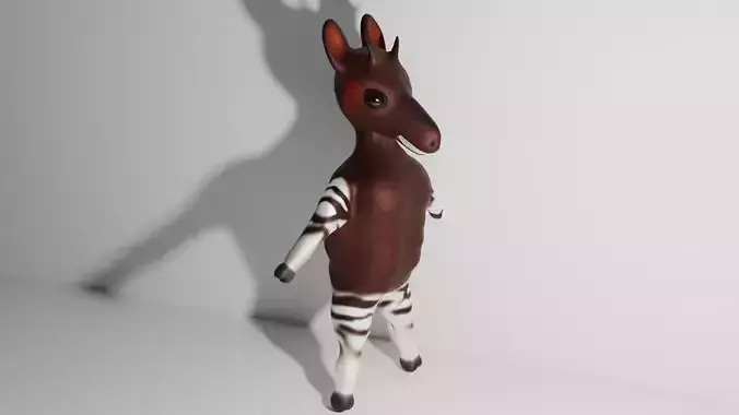 Stylized Okapi 3D Model