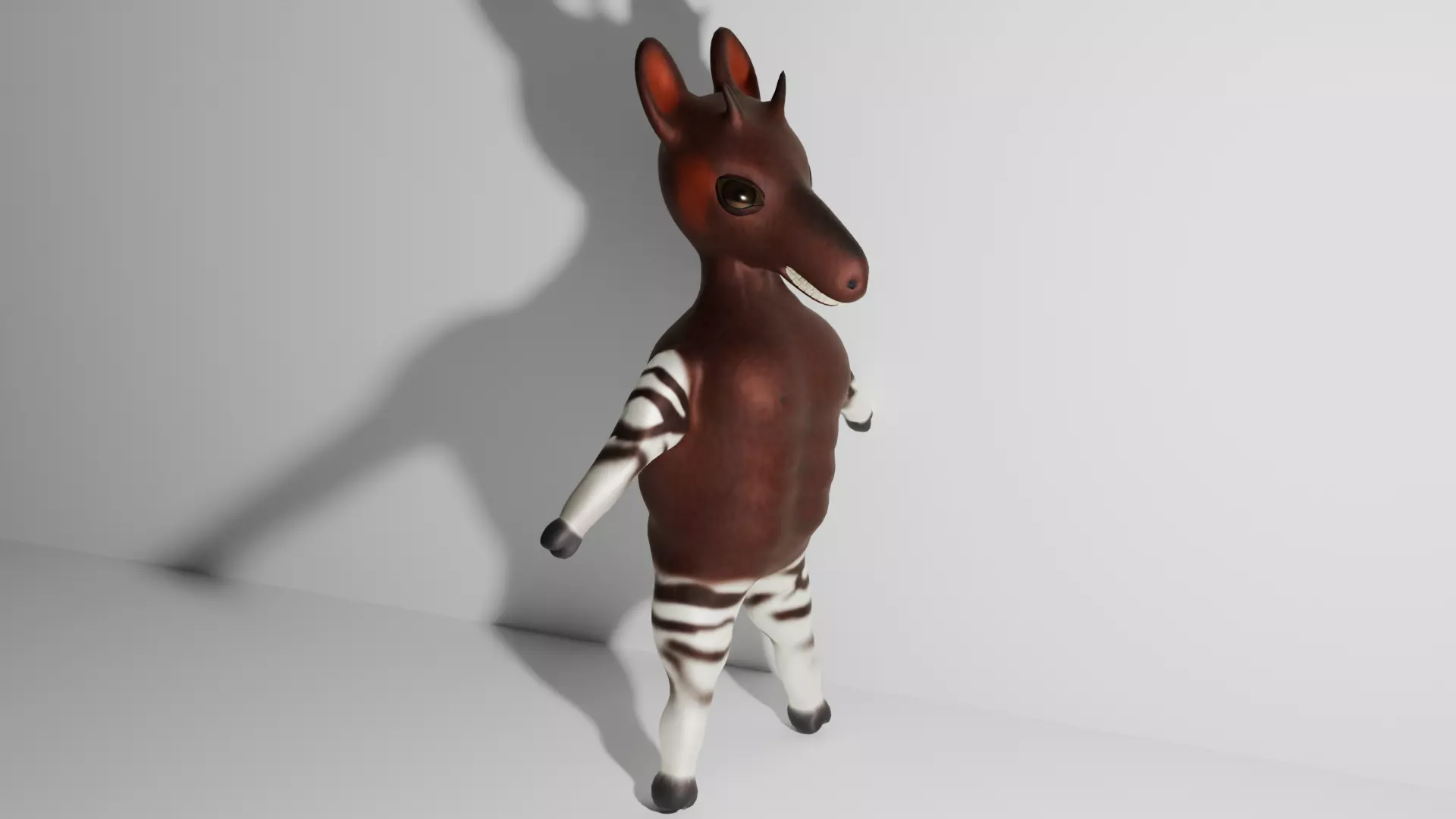Stylized Okapi 3D Model 3D model_0