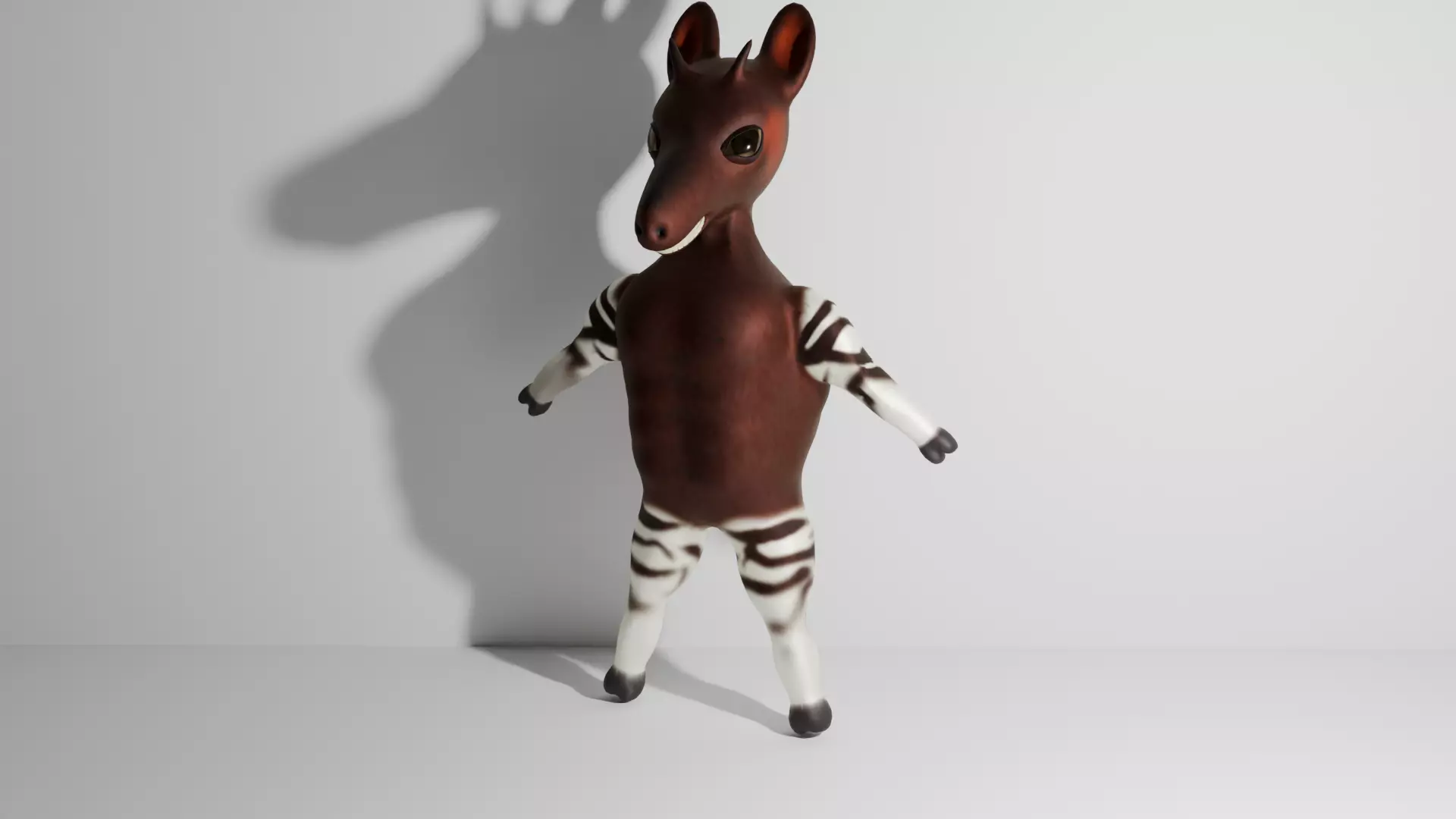 Stylized Okapi 3D Model 3D model_1