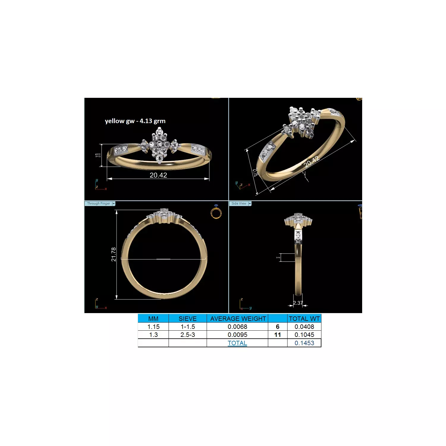 Women Ring Render 3dm STL MTL SLC JCD OBJ FBX Details 3D print model_24