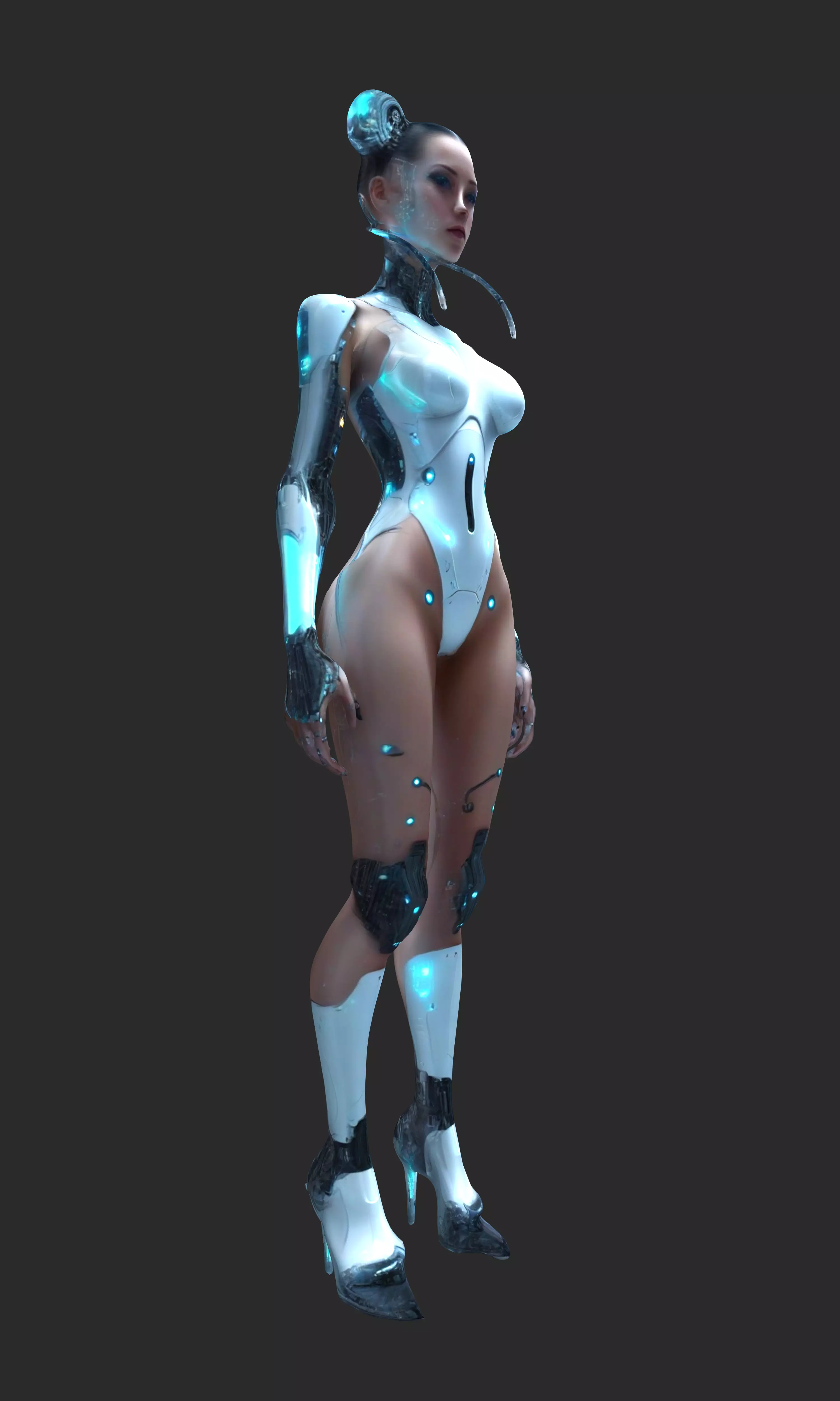 gynoid robot 3D model_2