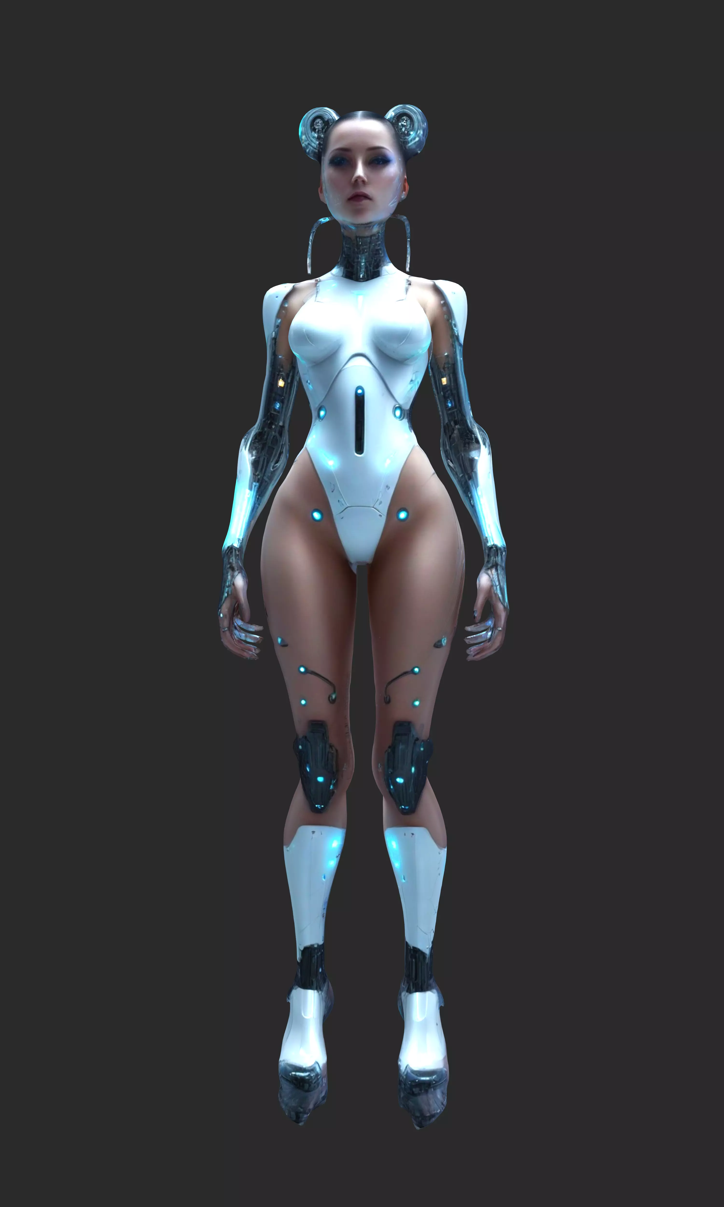 gynoid robot 3D model_0