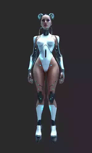 gynoid robot 3D model