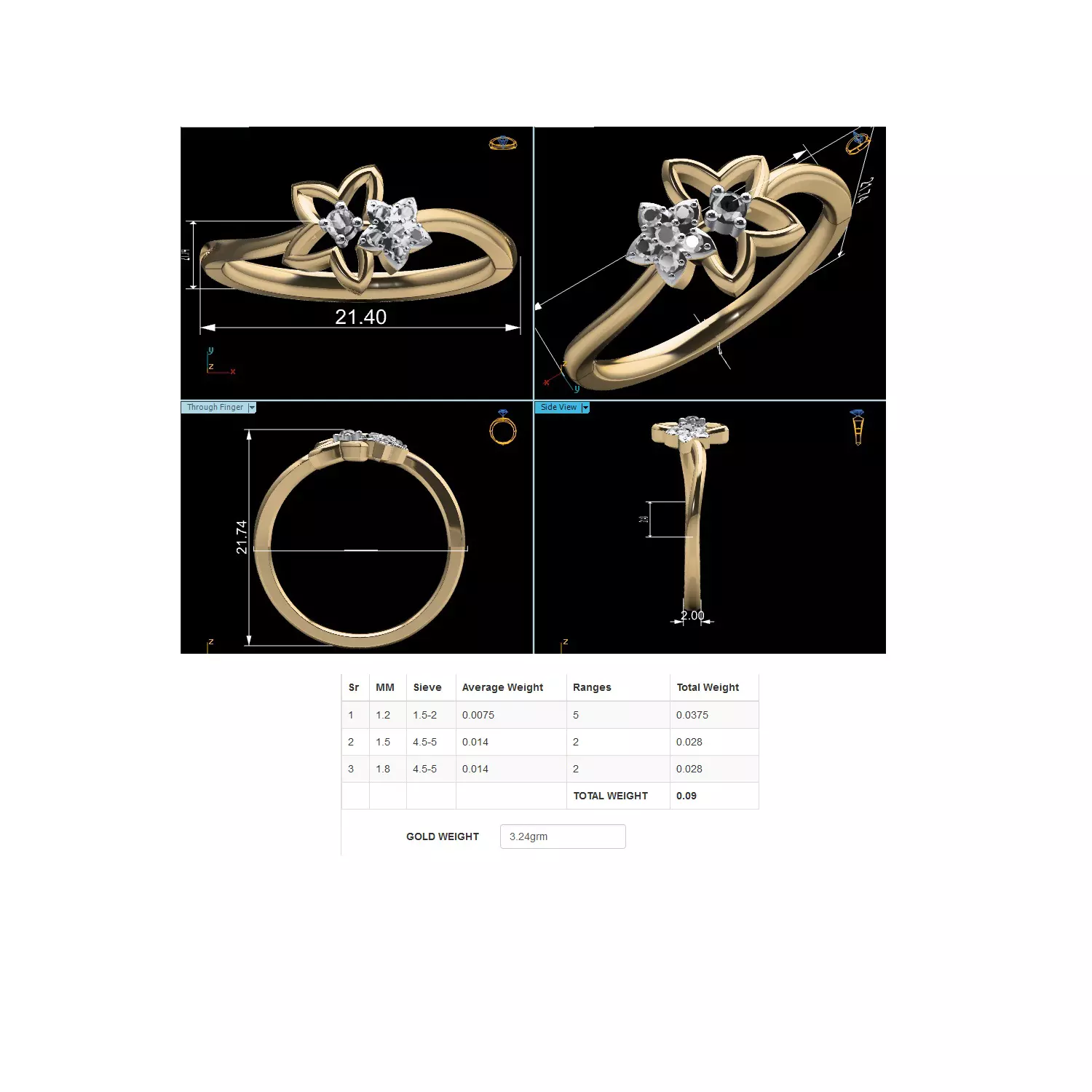 Women Ring Render 3dm STL MTL SLC JCD OBJ FBX Details 3D print model_24