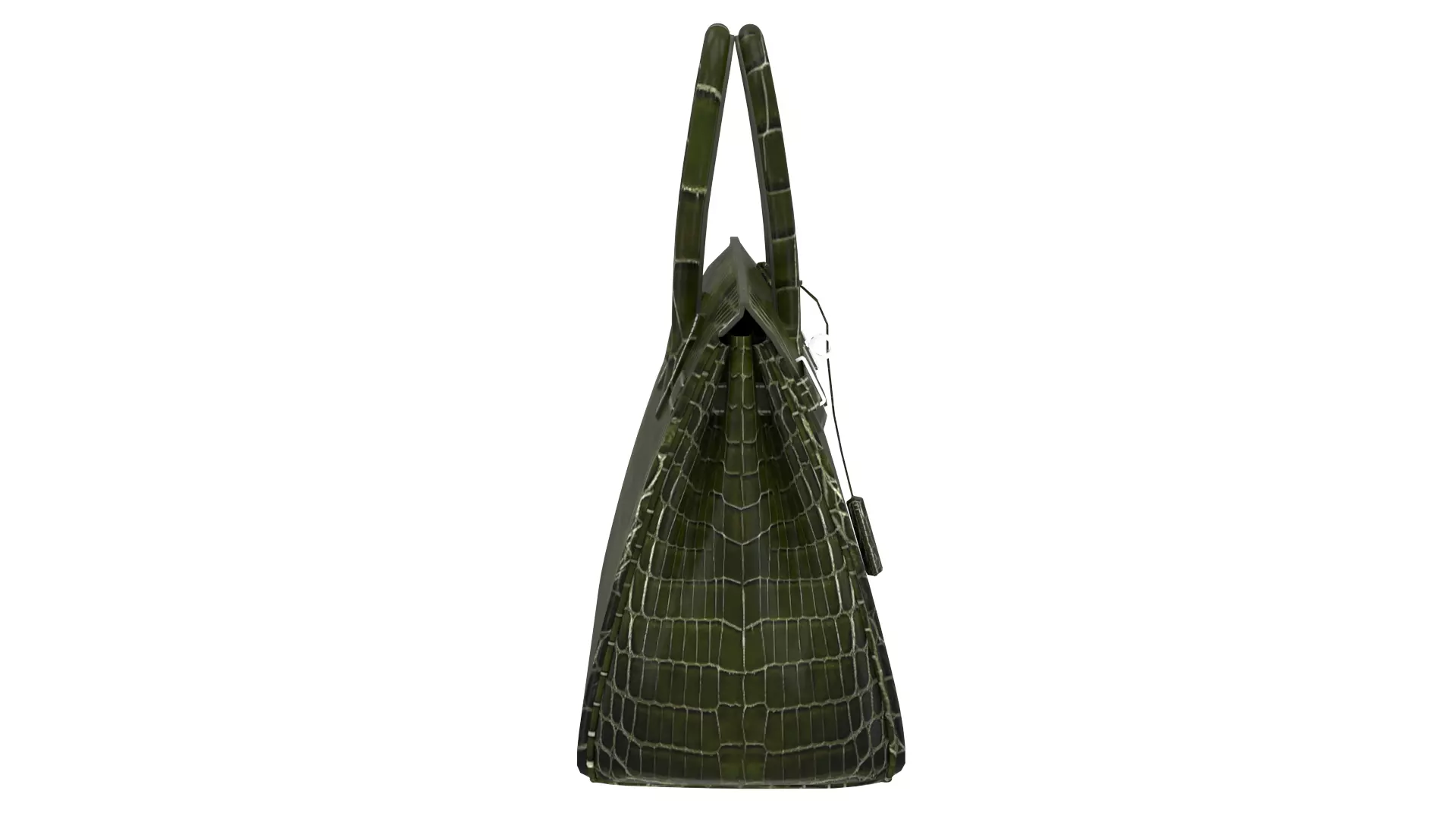 Hermes Birkin Crocodile Moss Green 3D Model Low-poly 3D model_2